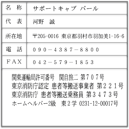 ���^�N�V�[�@�T�|�[�g�L���u�p�[���@���Ə��T�v�@�E�֓��^�A�ǔF�ԍ��@�֎����� ��V�O�V���@�E�������h���F�芳�ғ��������Ǝ� ��Q�Q�P��